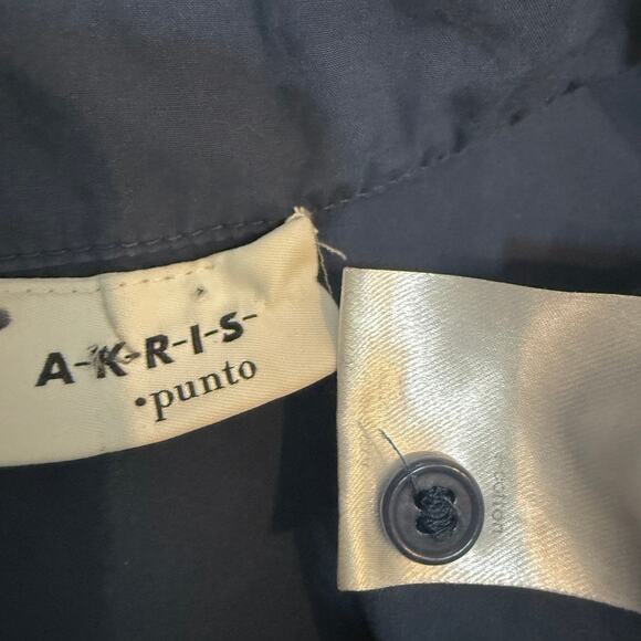 Akris Punto 6 cotton ruffle sleeveless button front blouse top TS 2959 - Picture 6 of 11